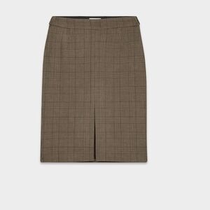 Babaton Brown Checkered Pencil Skirt